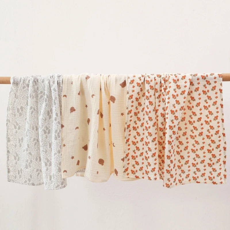 Cotton Swaddle Blanket Baby Blanket Floral