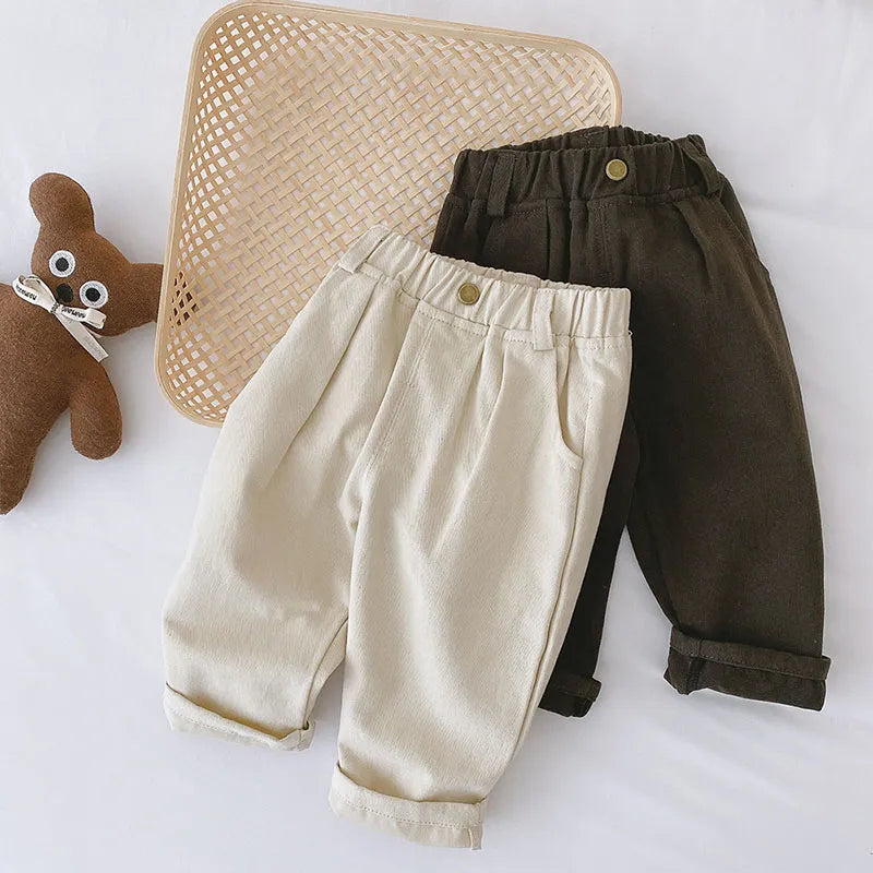 Solid Kids Pants for Boys and Girls 