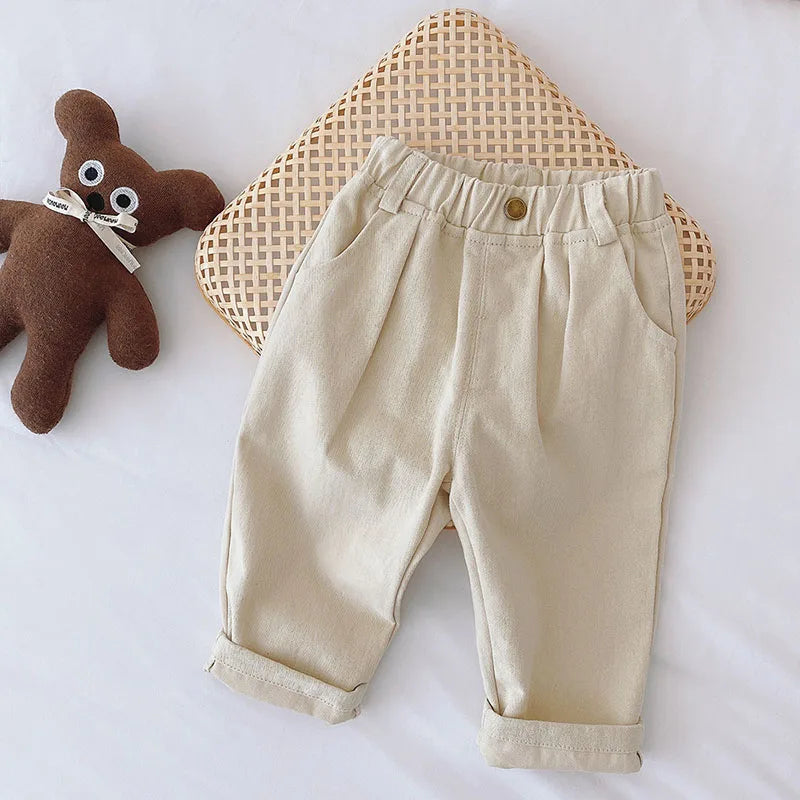 Solid Kids Pants for Boys and Girls 