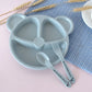 3-Piece Cute Divided Dining Plate for Baby