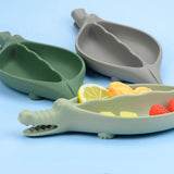 Baby Plate Crocodile Tableware Silicone Plate