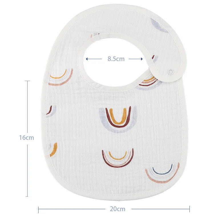 2pcs/set Waterproof Baby Bibs Cotton Infant Feeding