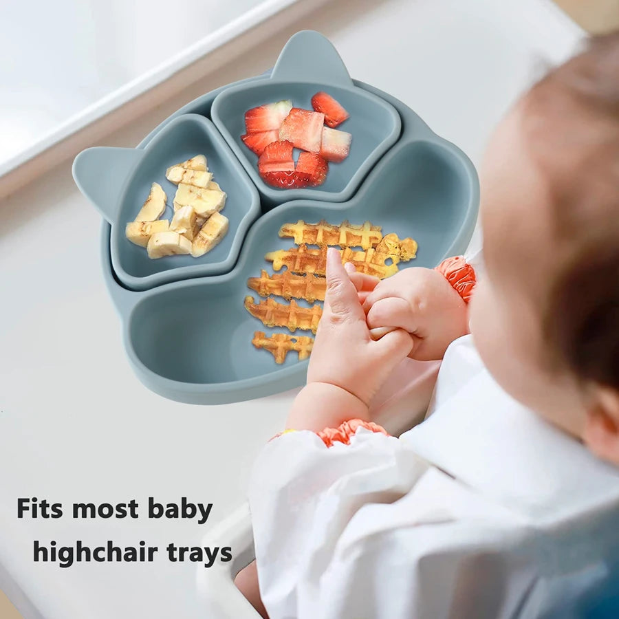 BPA Free Baby Sucker Silicone Dining Plate