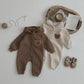 Winter  Newborn Baby Plush Bodysuit Romper