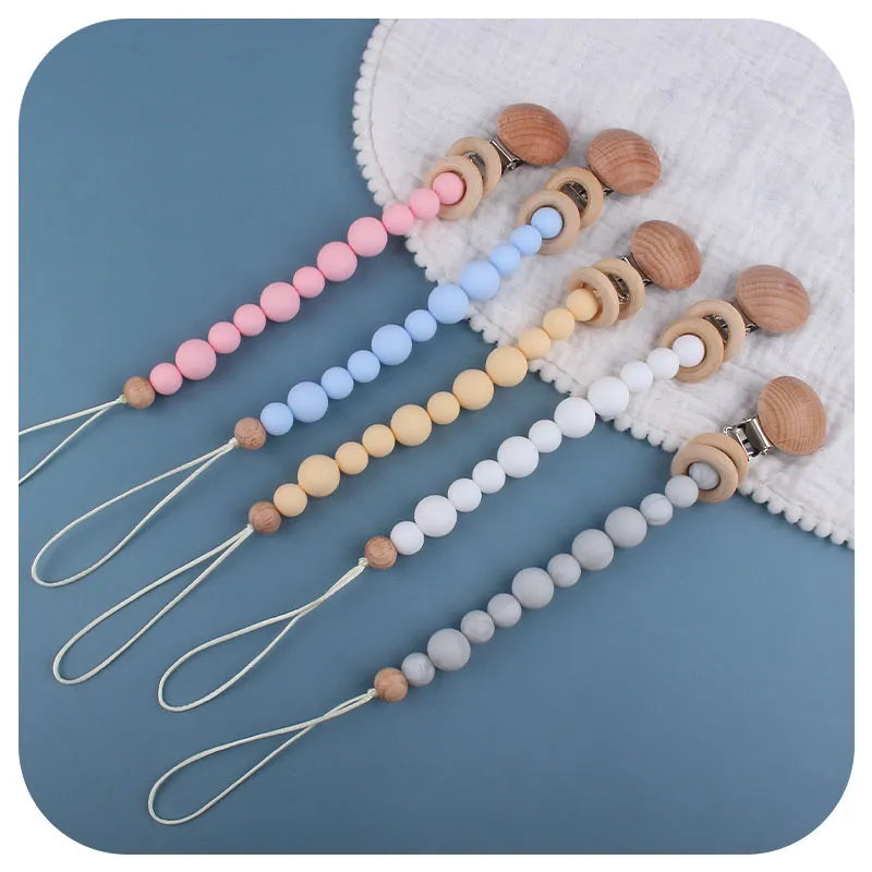 Baby Pacifier Clips Silicone Beads