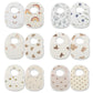 2pcs/set Waterproof Baby Bibs Cotton Infant Feeding