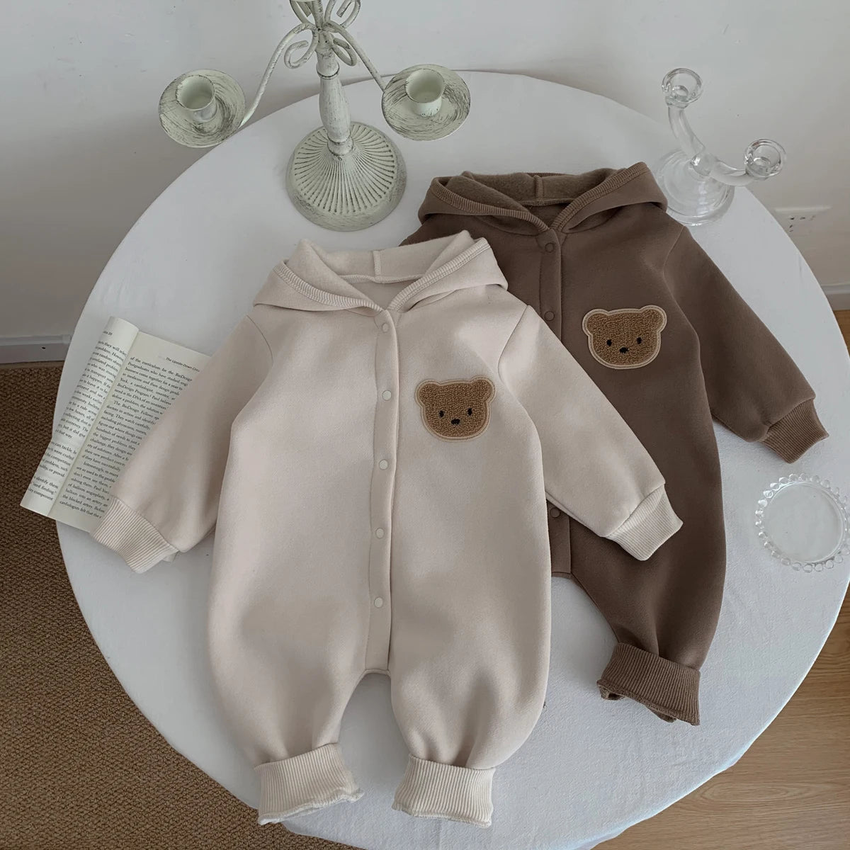 Winter  Newborn Baby Plush Bodysuit Romper