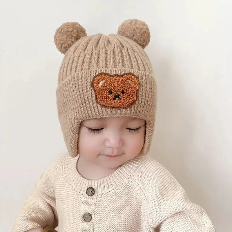 Knitted Baby Cap With Earflaps