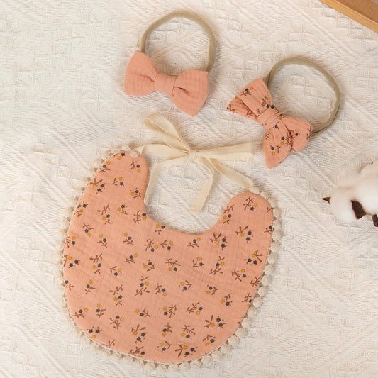 3Pcs/Set Baby Flower Bibs