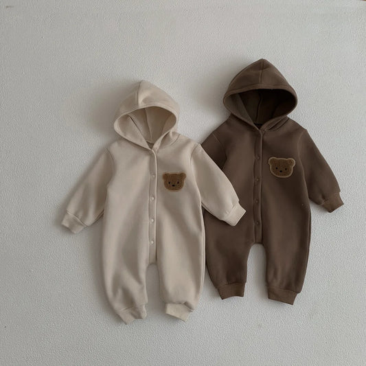 Winter  Newborn Baby Plush Bodysuit Romper