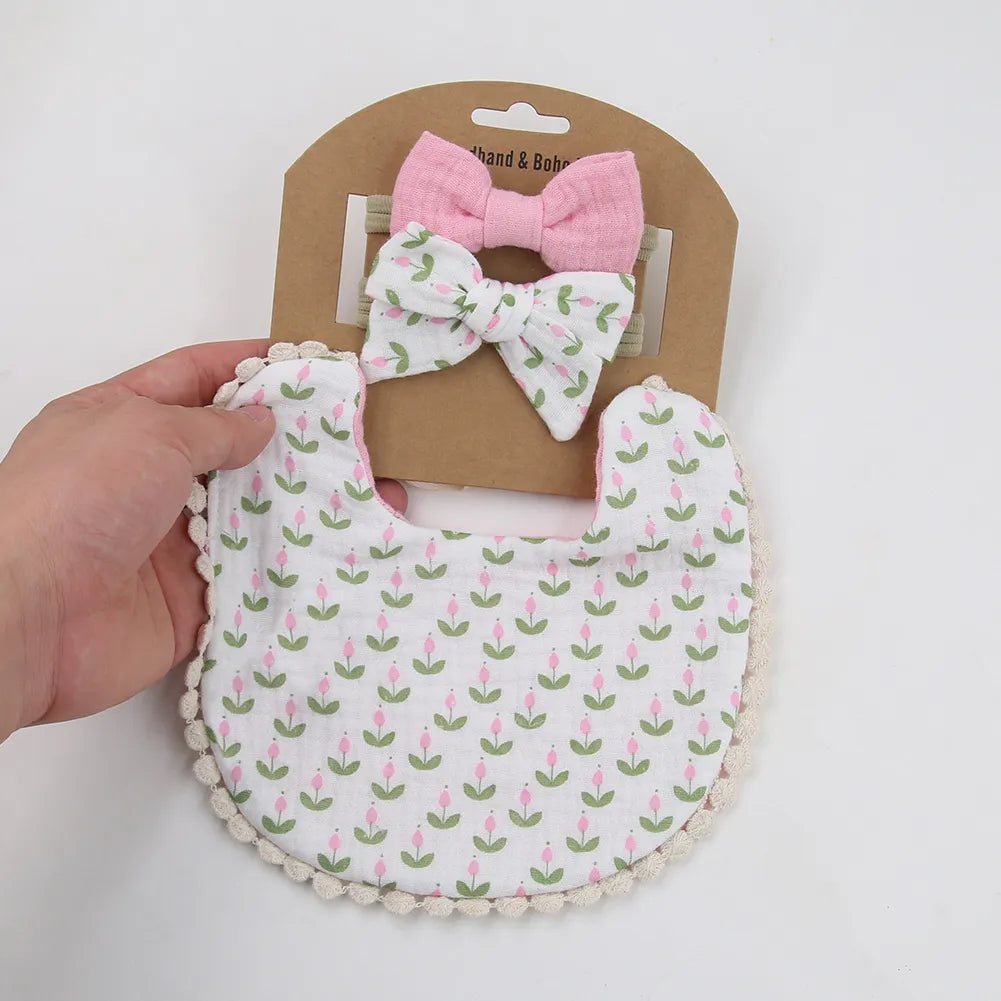 3Pcs/Set Baby Flower Bibs