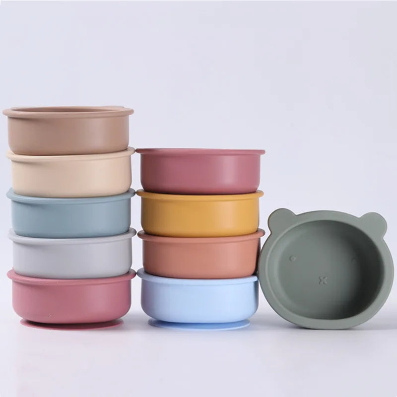 Silicone Food Bowl Food Grade Spoon ForBaby