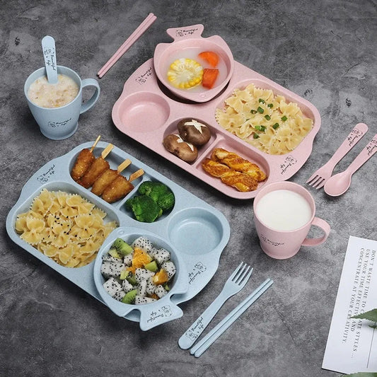 6Pcs/ Set Children Baby Tableware Set